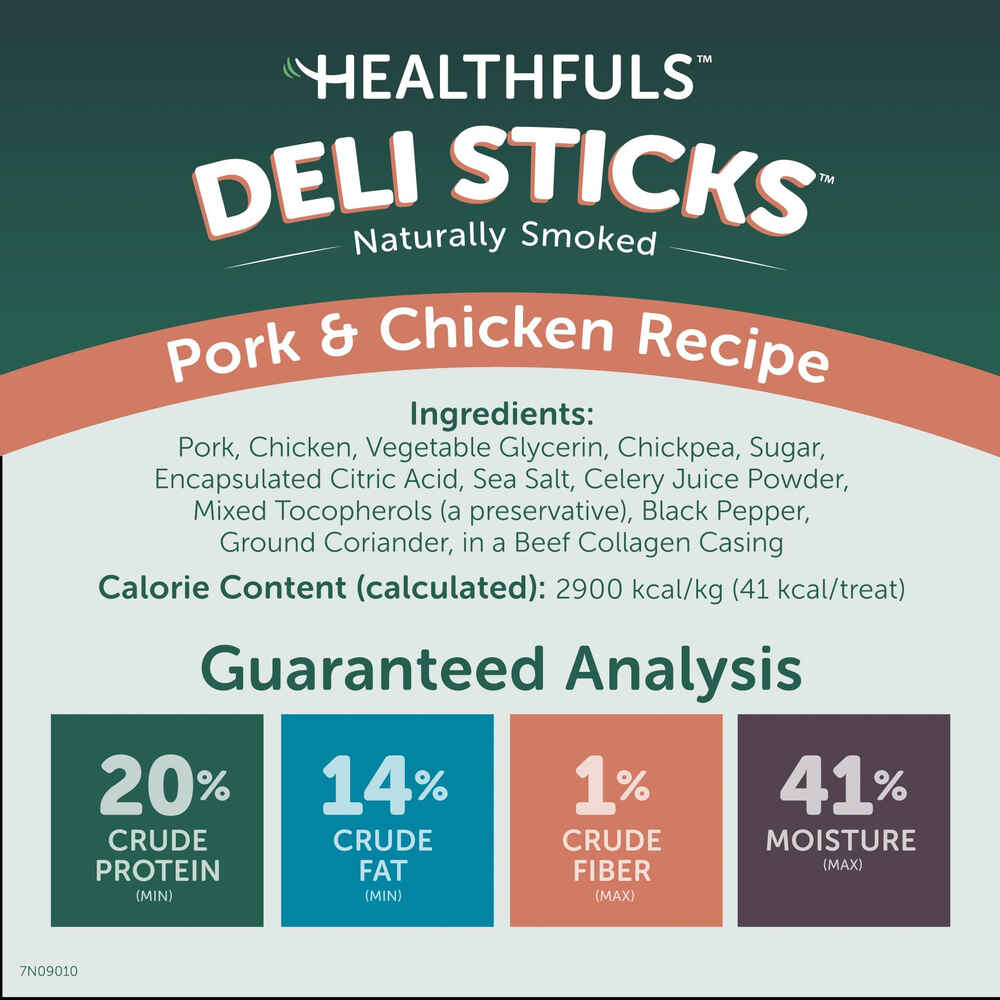 Healthfuls Deli Sticks Pork & Chicken Human-Grade Dog Treats