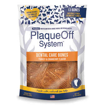 ProDen PlaqueOff System Dental Care Bones with Turkey & Cranberry Flavor for Dogs 17oz product detail number 1.0
