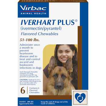 Iverhart Plus 51 - 100 lbs 6pk product detail number 1.0