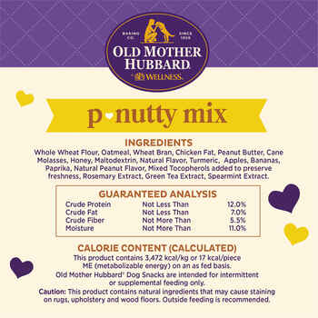 Old Mother Hubbard P-Nutty Assorted Mix Natural Small Oven-Baked Biscuits Dog Treats - 20 lb Box
