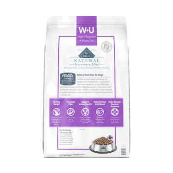 BLUE Natural Veterinary Diet W+U Weight Management + Urinary Care Dry Dog Food 6 lbs