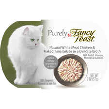 Fancy Feast Purely Natural White Meat Chicken & Flaked Tuna in Broth Entree Wet Cat Food-product-tile