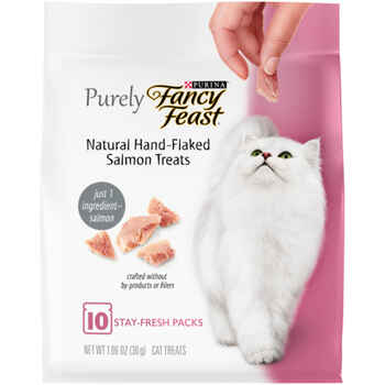 Fancy Feast Purely Natural Hand-Flaked Salmon Cat Treats 10 ct. Pouch product detail number 1.0