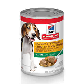 Hill's Science Diet Puppy Savory Stew with Chicken & Vegetables Wet Dog Food - 12.8 oz Cans - Case of 12 product detail number 1.0