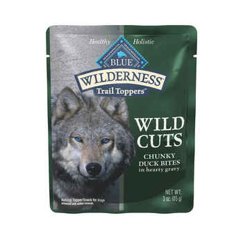 Blue Buffalo BLUE Wilderness Adult Wild Cuts Trail Toppers Chunky Duck Bites Dog Food Topper 3 oz Pouch - Pack of 24 product detail number 1.0