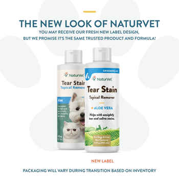 NaturVet Tear Stain with Aloe Topical Remover For Dogs and Cats