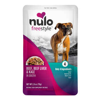 Nulo FreeStyle Beef, Beef Liver & Kale in Broth Dog Food Topper 24 2.8oz pouches product detail number 1.0