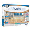 Four Paws Smart Design Folding Freestanding Gate 5 Panel Beige 48" - 110" x 1" x 17"