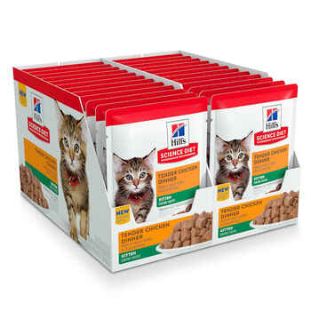 Hill's Science Diet Kitten Tender Chicken Dinner Wet Cat Food Pouches - 2.8 oz Pouches - Pack of 24