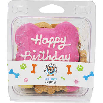 Claudia’s Canine Bakery Happy Birthday Fresh Baked Dog Treats Pink, 7oz product detail number 1.0