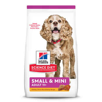 Hill's Science Diet Adult 11+ Senior Small & Mini Chicken Meal Brown Rice & Barley Dry Dog Food - 4.5 lb Bag product detail number 1.0