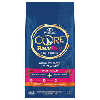 Wellness CORE RawRev Wholesome Grains Small Breed and 100% Raw Turkey Recipe Dry Dog Food 4 lb Bag product detail number 1.0