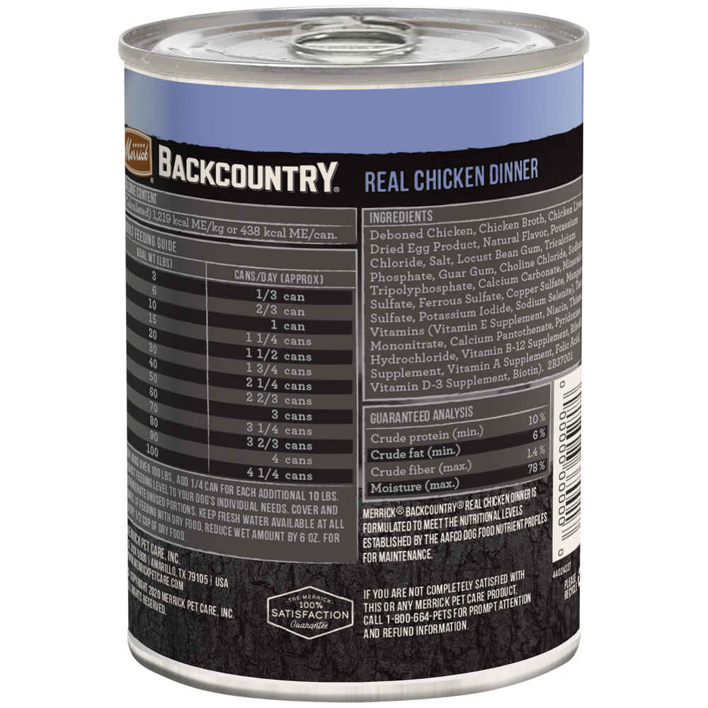 Merrick Backcountry Grain Free Backcountry 96% Chicken Canned Dog Food