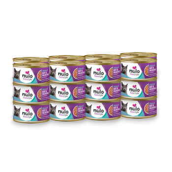 Nulo FreeStyle Minced Beef & Mackerel in Gravy Cat and Kitten Food 3 oz Cans Case of 24