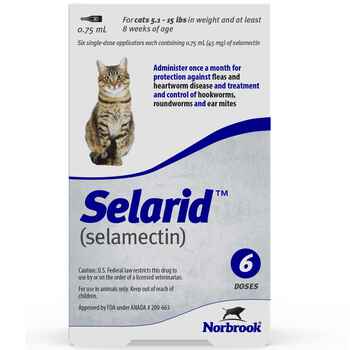 Selarid® (selamectin) Cats 5.1-15 lbs 6 pk product detail number 1.0