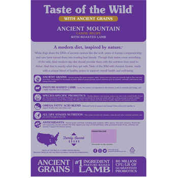 Taste of the Wild Ancient Mountain with Ancient Grains Lamb Dry Dog Food
