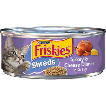 Friskies Shreds Turkey & Cheese Dinner In Gravy Wet Cat Food 5.5 oz - Case of 24 product detail number 1.0
