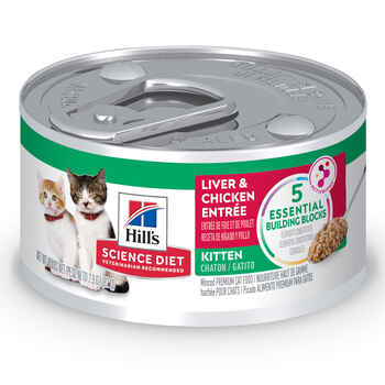 Hill's Science Diet Kitten Liver & Chicken Entrée Wet Cat Food - 2.9 oz Cans - Case of 24  product detail number 1.0