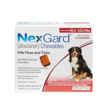NexGard® (afoxolaner) Chewables 60 to 121 lbs, 12pk product detail number 1.0