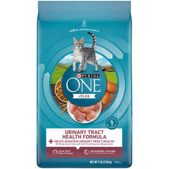 Purina ONE +Plus Urinary Tract Health High Protein Chicken Dry Cat Food 7 lb Bag product detail number 1.0
