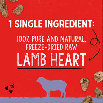 Stella & Chewy's Lamb Heart Freeze-Dried Raw Dog Treats 3oz