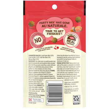 Friskies Party Mix Natural Yums with Real Salmon Cat Treats 2.1 oz Pouch