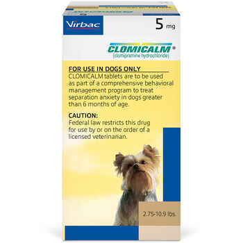 Clomicalm 5 mg Dogs 2.75-10.9 lbs 30 ct product detail number 1.0