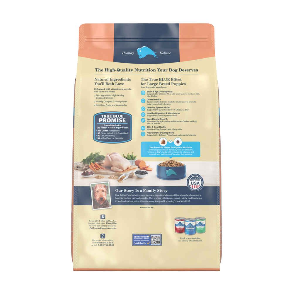 Blue Buffalo Large Breed Puppy Chicken & Brown Recipe Rice Dry Dog Food