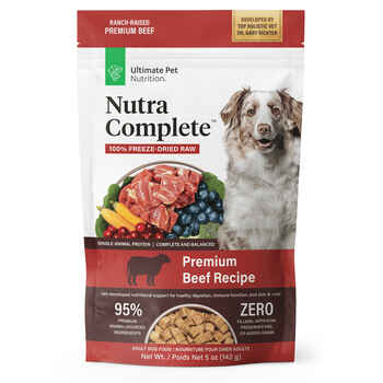 Ultimate Pet Nutrition Nutra Complete Freeze Dried Raw Beef Dog Food 5 oz Bag product detail number 1.0