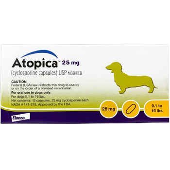 Atopica For Dogs 25 mg 30 Capsule Pk product detail number 1.0