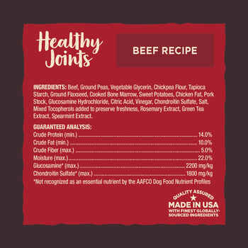 Wellness CORE Healthy Joints Baked Beef Recipe Dog Treats 8 oz Bag