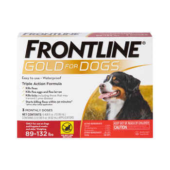 Frontline Gold 3 pk Dog X-large 89-132 lbs product detail number 1.0