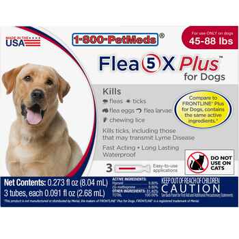 Flea5X Plus 3pk Dogs 45-88 lbs product detail number 1.0