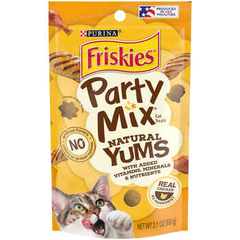 Friskies Party Mix Natural Yums with Real Chicken Cat Treats 2.1 oz Pouch product detail number 1.0