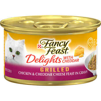 Fancy Feast Delights Grilled Chicken & Cheddar Cheese Feast Wet Cat Food 3 oz. Can - Case of 24 product detail number 1.0