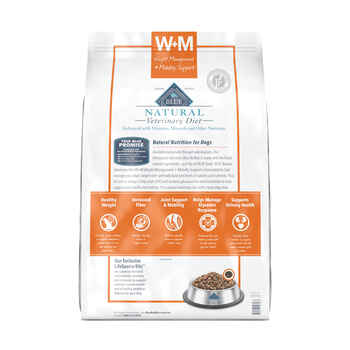 BLUE Natural Veterinary Diet W+M Weight Management + Mobility Support Dry Dog Food 6 lbs