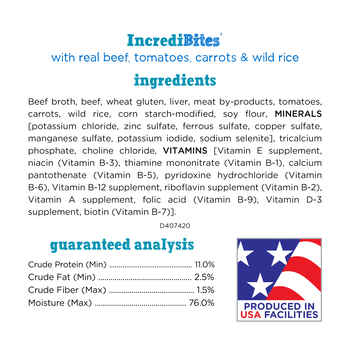 Purina Beneful Small Breed IncrediBites with Beef, Tomatoes, Carrots & Wild Rice Wet Dog Food 3 oz Can - 24 Pack