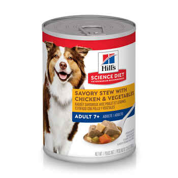 Hill's Science Diet Adult 7+ Savory Stew with Chicken & Vegetables Wet Dog Food - 12.8 oz Cans - Case of 12 product detail number 1.0