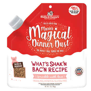 Stella & Chewy's Marie's Magical Dinner Dust What's Shak'n Bac'n Recipe Freeze-Dried Raw Dog Food Topper 7oz product detail number 1.0