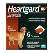 Dog Heartgard Chewables 6pk Brown 51-100 lbs