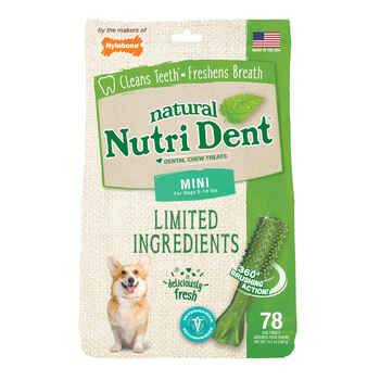 Nutri Dent Limited Ingredient Dental Chews Fresh Breath Mini 78 count product detail number 1.0
