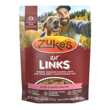 Zuke’s Lil’ Links Sausage-Style Soft and Chewy Natural Pork & Apple Recipe Dog Treats 6 oz Bag product detail number 1.0