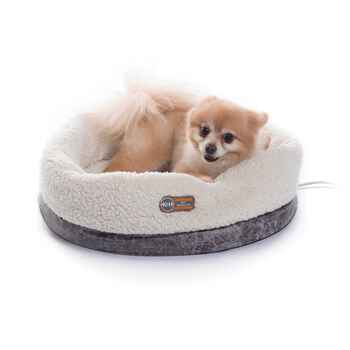 K&H Thermo-Snuggle Cup Pet Bed Bomber Chocolate 14" x 18" x 7"