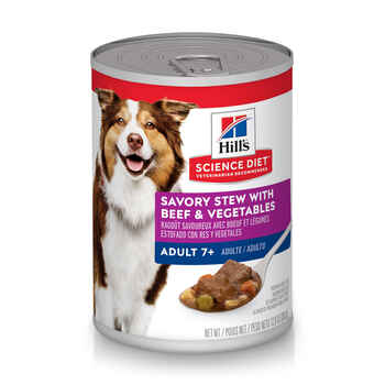 Hill's Science Diet Adult 7+ Savory Stew with Beef & Vegetables Wet Dog Food - 12.8 oz Cans - Case of 12 product detail number 1.0