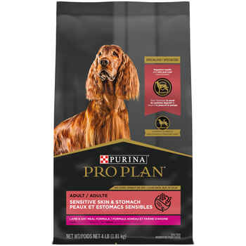 Purina Pro Plan Adult Sensitive Skin & Stomach Lamb & Oat Meal Formula Dry Dog Food 4 lb Bag product detail number 1.0