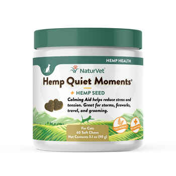 NaturVet Hemp Quiet Moments Plus Hemp Seed Supplement for Cats Soft Chews 60 ct product detail number 1.0