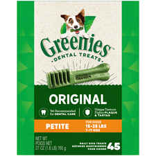 GREENIES Original Petite Natural Dental Dog Treats - 27 oz. Pack (45 Treats)-product-tile