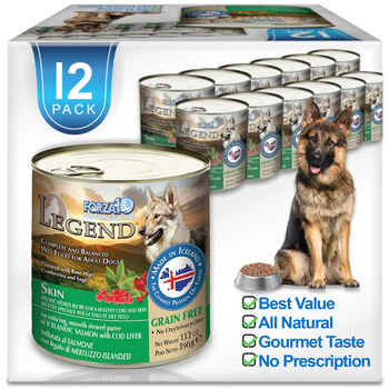 Forza10 Nutraceutic Legend Skin Icelandic Fish Recipe Grain Free Wet Dog Food 13.7 oz Cans - Case of 12 product detail number 1.0