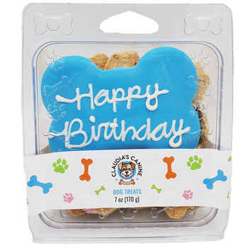Claudia’s Canine Bakery Happy Birthday Fresh Baked Dog Treats Blue, 7oz product detail number 1.0