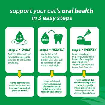 TropiClean Fresh Breath Oral Care Kit for Cats